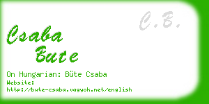csaba bute business card